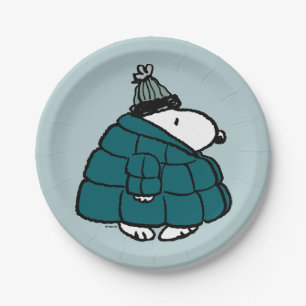 Peanuts   Snoopy Winter Puffer Jas Papieren Bordje
