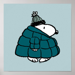 Peanuts Snoopy Winter Puffer Jas Poster