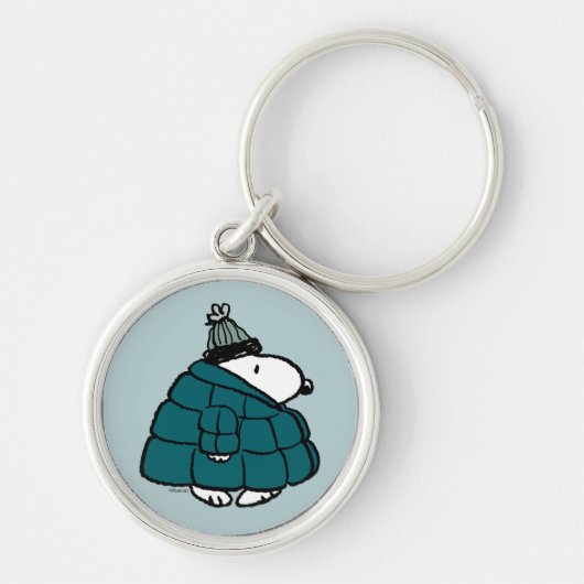 Peanuts | Snoopy Winter Puffer Jas Sleutelhanger (Voorkant)