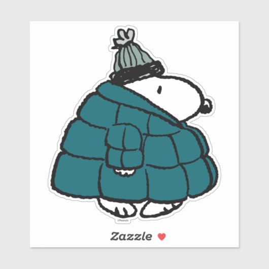 Peanuts | Snoopy Winter Puffer Jas Sticker (Vel)