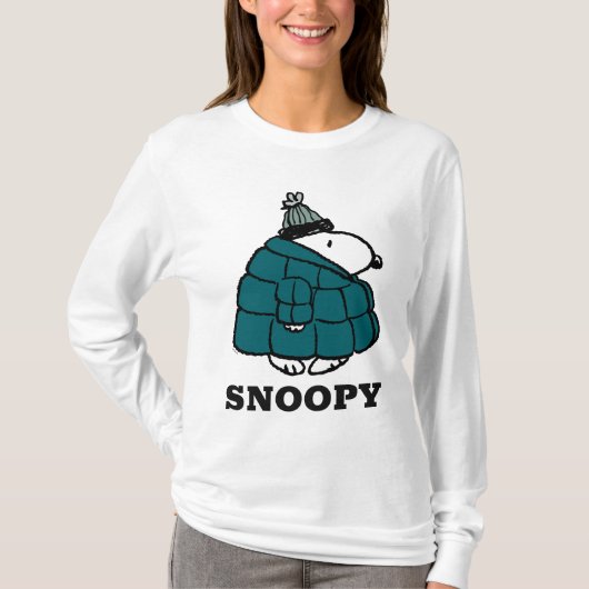 Peanuts | Snoopy Winter Puffer Jas T-shirt (Voorkant)