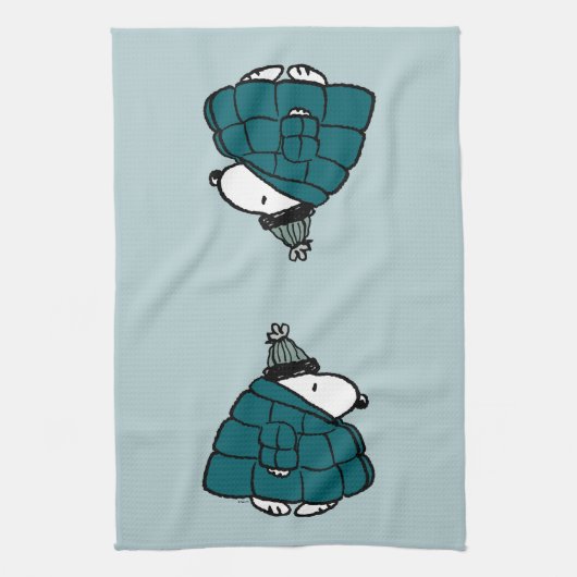 Peanuts | Snoopy Winter Puffer Jas Theedoek (Verticaal)