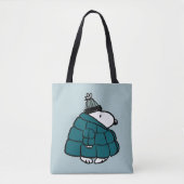 Peanuts | Snoopy Winter Puffer Jas Tote Bag (Voorkant)
