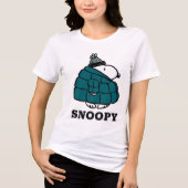 Peanuts | Snoopy Winter Puffer Jas Tri-Blend Shirt (Voorkant)