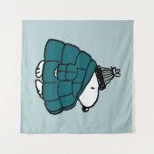 Peanuts | Snoopy Winter Puffer Jas Wandkleed (Voorkant (horizontaal))