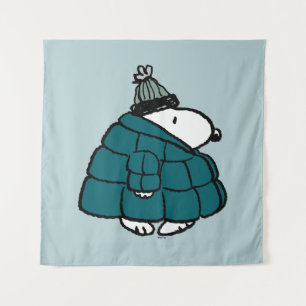 Peanuts   Snoopy Winter Puffer Jas Wandkleed