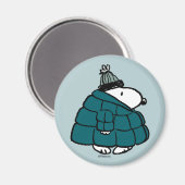 Peanuts | Snoopy Winter Puffy Jacket Magneet (Voorkant / Achterkant)