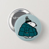 Peanuts | Snoopy Winter Puffy Jacket Ronde Button 5,7 Cm (Voorkant /achterkant)