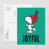 Peanuts | Snoopy Winter Vrolijk kerstfeest Feestdagenkaart (Voorkant / Achterkant)