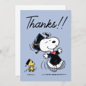 Peanuts | Snoopy & Woodstock Afstuderen Bedankt (Voorkant / Achterkant)