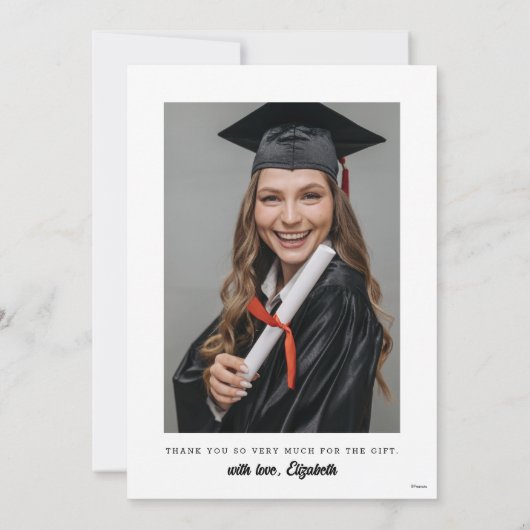 Peanuts | Snoopy & Woodstock Afstuderen Bedankt (Achterkant)