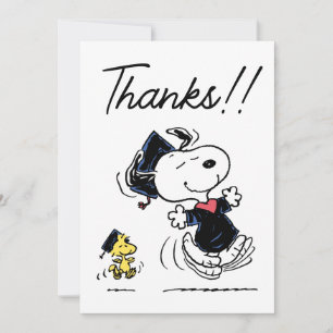 Peanuts Snoopy & Woodstock Afstuderen Bedankt