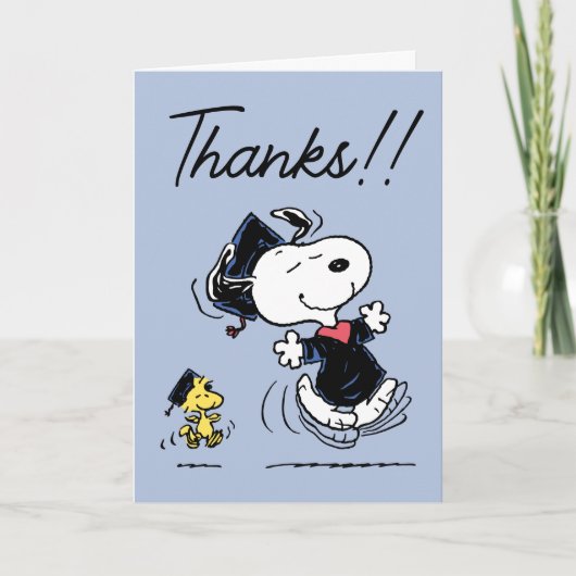 Peanuts | Snoopy & Woodstock Afstuderen Bedankt (Voorkant)