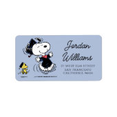 Peanuts | Snoopy & Woodstock Afstuderen Etiket (Voorkant)