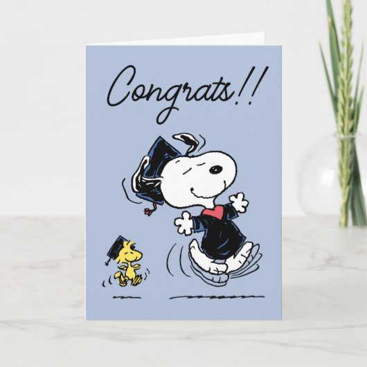 Peanuts | Snoopy & Woodstock Afstuderen Kaart (Voorkant)