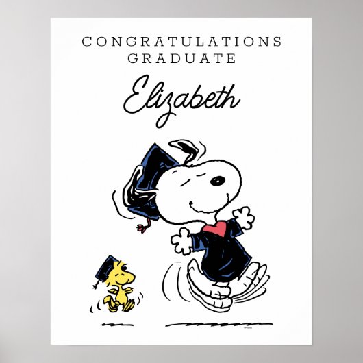 Peanuts | Snoopy & Woodstock Afstuderen Poster (Voorkant)