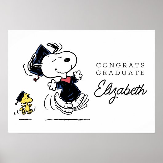 Peanuts | Snoopy & Woodstock Afstuderen Poster (Voorkant)