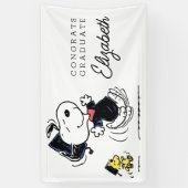 Peanuts | Snoopy & Woodstock Afstuderen Spandoek (Verticaal)