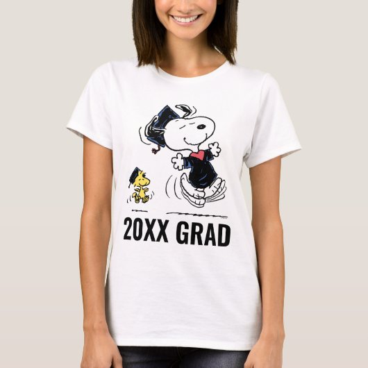 Peanuts | Snoopy & Woodstock Afstuderen T-shirt (Voorkant)