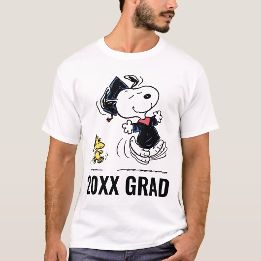 Peanuts | Snoopy & Woodstock Afstuderen T-shirt (Voorkant)