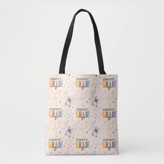 Peanuts Snoopy Woodstock Afstuderen Tote Bag (Voorkant)