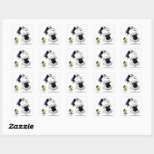 Peanuts | Snoopy & Woodstock Afstuderen Vierkante Sticker (Vel)