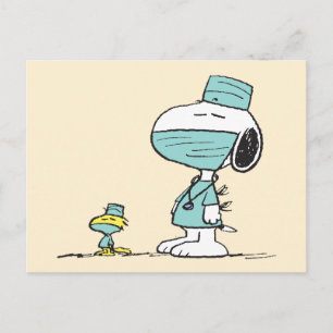 Peanuts   Snoopy & Woodstock Artsen Briefkaart