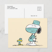 Peanuts | Snoopy & Woodstock Artsen Briefkaart (Voorkant / Achterkant)