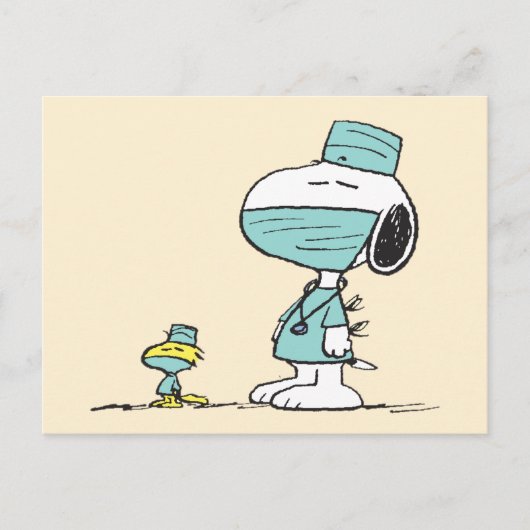 Peanuts | Snoopy & Woodstock Artsen Briefkaart (Voorkant)