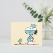 Peanuts | Snoopy & Woodstock Artsen Briefkaart (Staand voorkant)