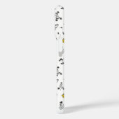 Peanuts | Snoopy & Woodstock B&W Bloempatroon Case-Mate iPhone Case (Achterkant / Links)