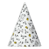 Peanuts | Snoopy & Woodstock B&W Bloempatroon Feesthoedjes (Links)