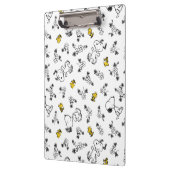 Peanuts | Snoopy & Woodstock B&W Bloempatroon Klembord (Links)