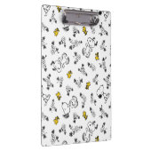 Peanuts | Snoopy & Woodstock B&W Bloempatroon Klembord (Rechts)