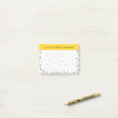 Peanuts | Snoopy & Woodstock B&W Bloempatroon Post-it® Notes (Op bureau)