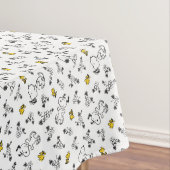 Peanuts | Snoopy & Woodstock B&W Bloempatroon Tafelkleed (Voorbeeld)