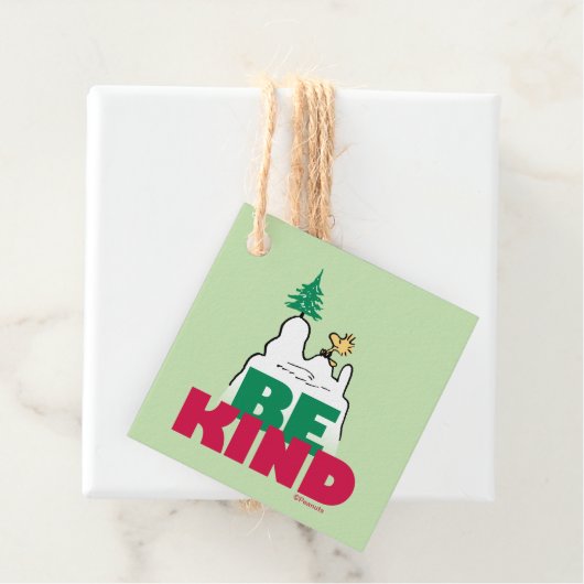 Peanuts | Snoopy & Woodstock Be Kind Bedankjes Labels (In situ)