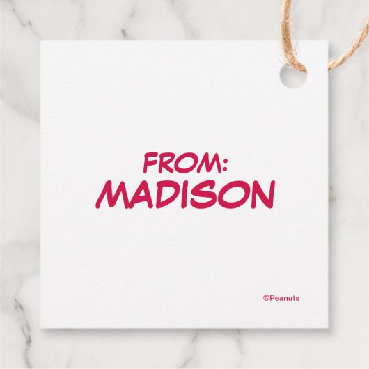 Peanuts | Snoopy & Woodstock Be Kind Bedankjes Labels (Achterkant)