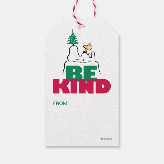 Peanuts | Snoopy & Woodstock Be Kind Cadeaulabel (Achterkant)