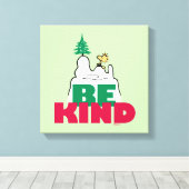 Peanuts | Snoopy & Woodstock Be Kind Canvas Afdruk (Insitu (Houten vloer))