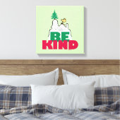 Peanuts | Snoopy & Woodstock Be Kind Canvas Afdruk (Insitu (Slaapkamer))