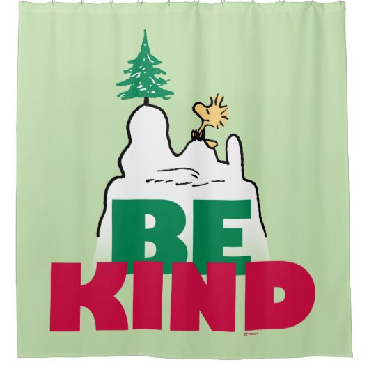 Peanuts | Snoopy & Woodstock Be Kind Douchegordijn (Voorkant)