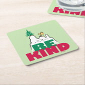 Peanuts | Snoopy & Woodstock Be Kind Kartonnen Onderzetters (Schuin)