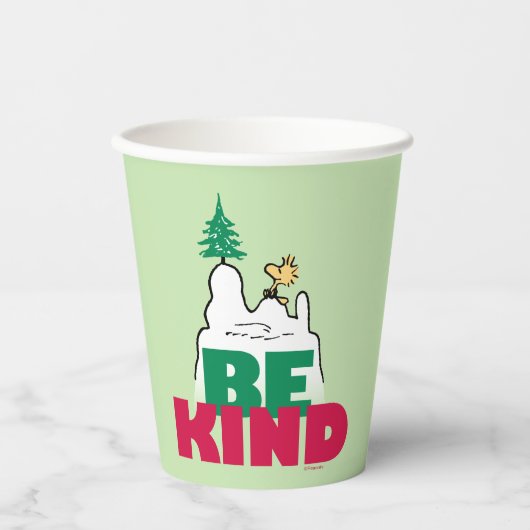 Peanuts | Snoopy & Woodstock Be Kind Papieren Bekers (Voorkant)