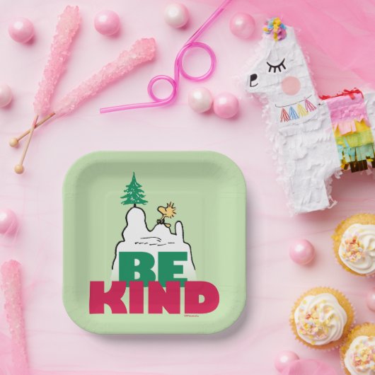 Peanuts | Snoopy & Woodstock Be Kind Papieren Bordje (Feest)