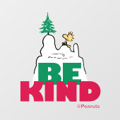 Peanuts | Snoopy & Woodstock Be Kind Raamsticker (Vel)