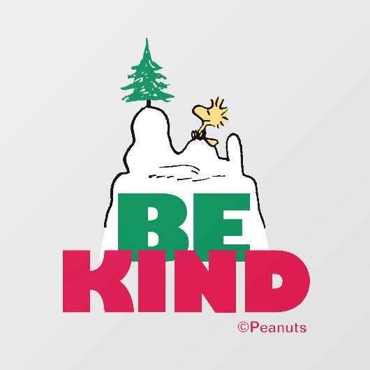 Peanuts | Snoopy & Woodstock Be Kind Raamsticker (Vel)