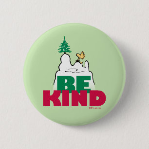 Peanuts   Snoopy & Woodstock Be Kind Ronde Button 5,7 Cm