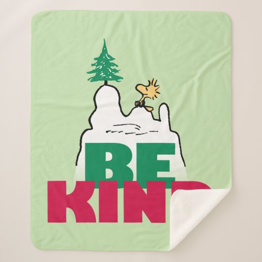 Peanuts | Snoopy & Woodstock Be Kind Sherpa Deken (Voorkant)