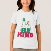 Peanuts | Snoopy & Woodstock Be Kind Tri-Blend Shirt (Voorkant)